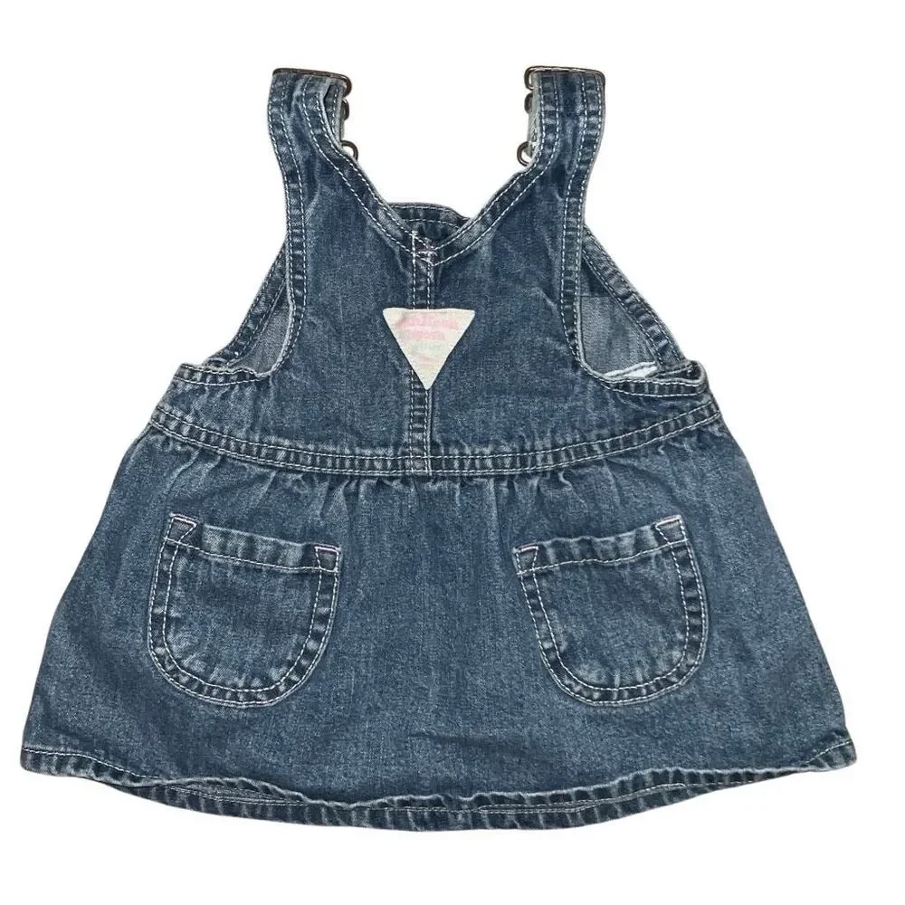 Oshkosh B’gosh vtg Vestbak Baby Overall Dress 6 months girl